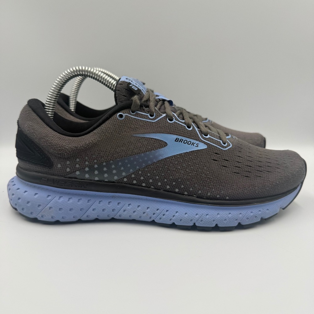 Brooks Glycerin 18 Women Size 8.5 Running Shoes Athletic Grey Blue 1203171B050